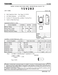 Datasheet 1SV283 manufacturer Toshiba