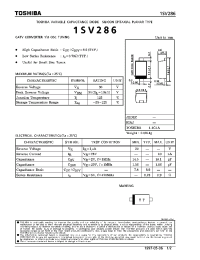 Datasheet 1SV286 manufacturer Toshiba