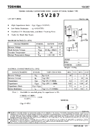 Datasheet 1SV287 manufacturer Toshiba