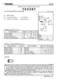 Datasheet 1SV307 manufacturer Toshiba