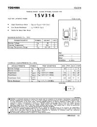 Datasheet 1SV314 manufacturer Toshiba