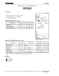 Datasheet 1SV322 manufacturer Toshiba