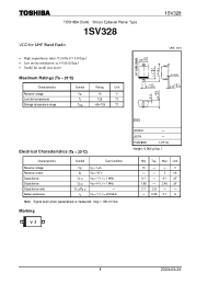 Datasheet 1SV328 manufacturer Toshiba