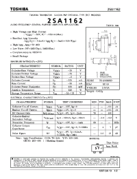 Datasheet 2SA1162 manufacturer Toshiba