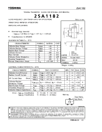 Datasheet 2SA1182 manufacturer Toshiba