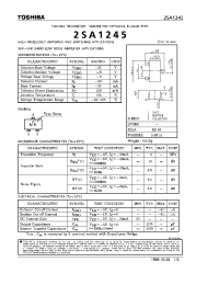 Datasheet 2SA1245 manufacturer Toshiba
