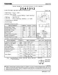 Datasheet 2SA1312 manufacturer Toshiba