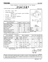 Datasheet 2SA1587 manufacturer Toshiba