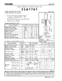 Datasheet 2SA1761 manufacturer Toshiba