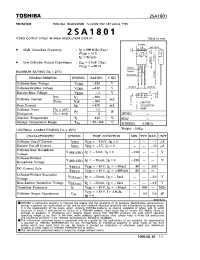 Datasheet 2SA1801 manufacturer Toshiba
