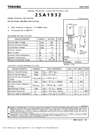 Datasheet 2SA1932 manufacturer Toshiba
