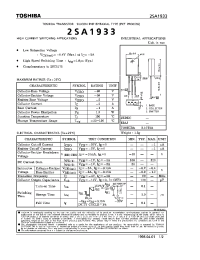 Datasheet 2SA1933 manufacturer Toshiba