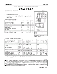 Datasheet 2SA1942 manufacturer Toshiba