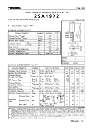 Datasheet 2SA1972 manufacturer Toshiba