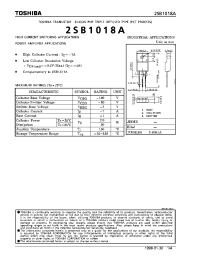 Datasheet 2SB1018A manufacturer Toshiba