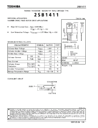 Datasheet 2SB1411 manufacturer Toshiba