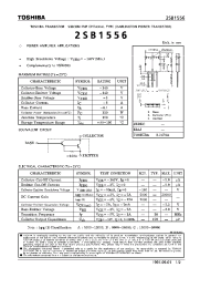 Datasheet 2SB1556 manufacturer Toshiba