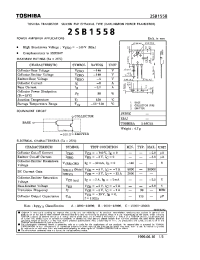 Datasheet 2SB1558 manufacturer Toshiba
