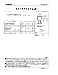 Datasheet 2SB1667 manufacturer Toshiba
