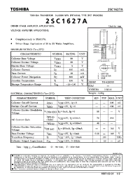 Datasheet 2SC1627A manufacturer Toshiba