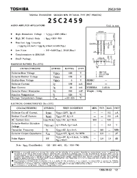 Datasheet 2SC2459 manufacturer Toshiba