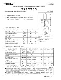 Datasheet 2SC2705 manufacturer Toshiba