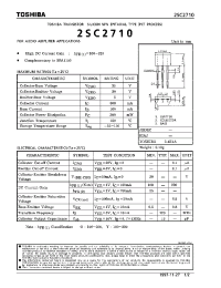 Datasheet 2SC2710 manufacturer Toshiba