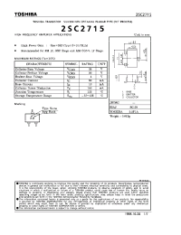 Datasheet 2SC2715 manufacturer Toshiba