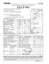 Datasheet 2SC2792 manufacturer Toshiba