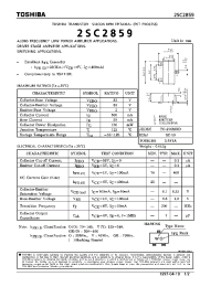 Datasheet 2SC2859 manufacturer Toshiba