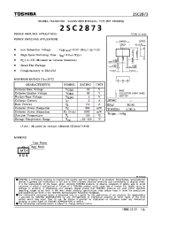 Datasheet 2SC2873 manufacturer Toshiba