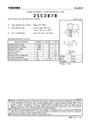 Datasheet 2SC2878 manufacturer Toshiba