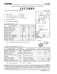Datasheet 2SC2880 manufacturer Toshiba