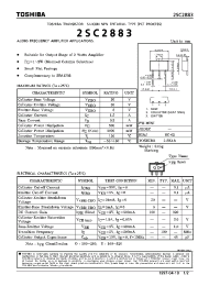 Datasheet 2SC2883 manufacturer Toshiba