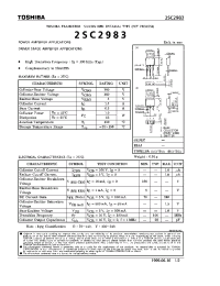 Datasheet 2SC2983 manufacturer Toshiba