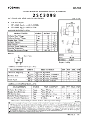 Datasheet 2SC3098 manufacturer Toshiba