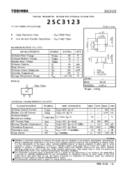 Datasheet 2SC3123 manufacturer Toshiba
