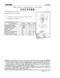 Datasheet 2SC3266 manufacturer Toshiba