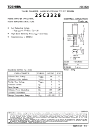 Datasheet 2SC3328 manufacturer Toshiba