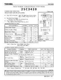 Datasheet 2SC3420 manufacturer Toshiba