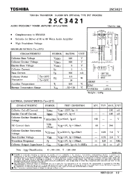 Datasheet 2SC3421 manufacturer Toshiba