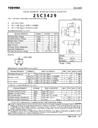 Datasheet 2SC3429 manufacturer Toshiba