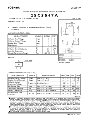 Datasheet 2SC3547 manufacturer Toshiba
