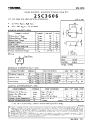 Datasheet 2SC3606 manufacturer Toshiba