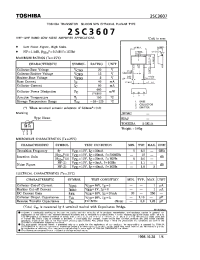Datasheet 2SC3607 manufacturer Toshiba