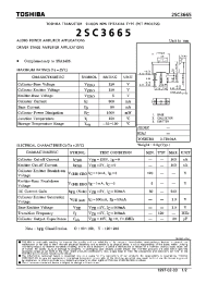 Datasheet 2SC3665 manufacturer Toshiba