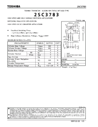 Datasheet 2SC3783 manufacturer Toshiba