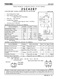 Datasheet 2SC4207 manufacturer Toshiba