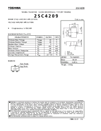 Datasheet 2SC4209 manufacturer Toshiba