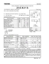 Datasheet 2SC4215 manufacturer Toshiba